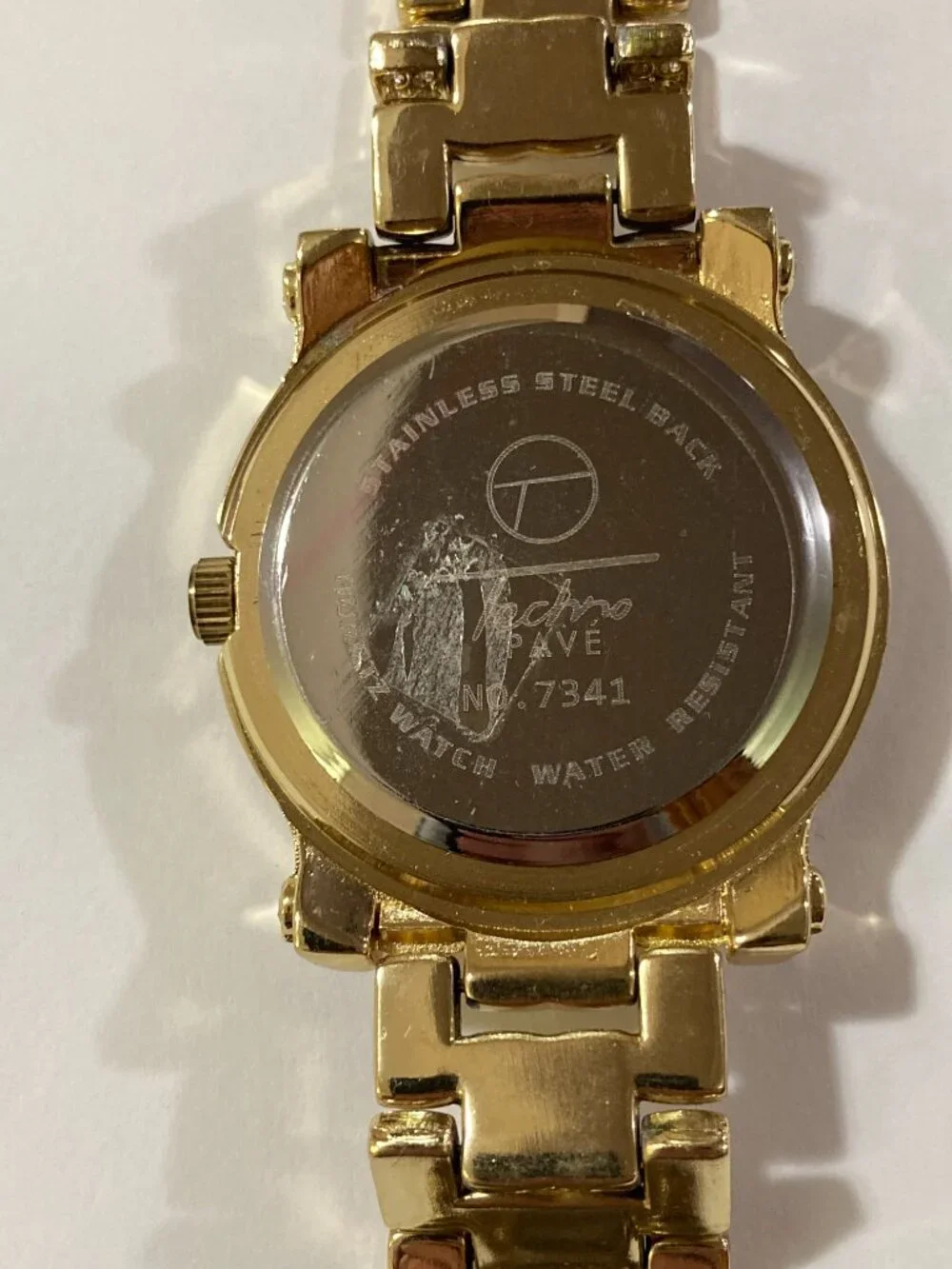 Men's Techno Pave Watch 7341 Gold